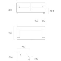 アルモニア　ソファー　オットマンつきの画像