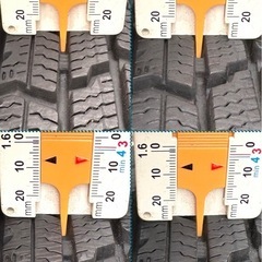 ⑯ 145/80R13 中古冬用タイヤと中古ダイハツ純正ホイールの4本セットの画像