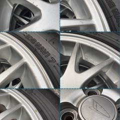 ⑯ 145/80R13 中古冬用タイヤと中古ダイハツ純正ホイールの4本セットの画像