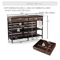 LOWYA [幅120] キッチンカウンター スチール脚使用 レンジ台 キッチン収納 キャビネットの画像