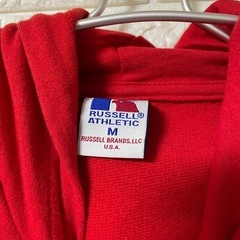 RUSSEL ATHLETIC U.S.A. プルオーバーパーカー レッド Mの画像