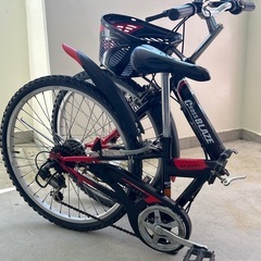 24インチ子供用自転車6段ギア折りたたみの画像