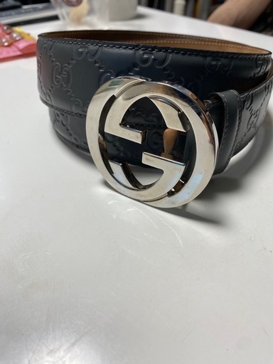 GUCCI ベルト　グレー　人気‼️