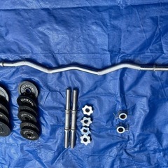お値下げしました。EZバー　ダンベル　ウエイトプレート　セット お取引早い方優先となります。　　 　　の画像