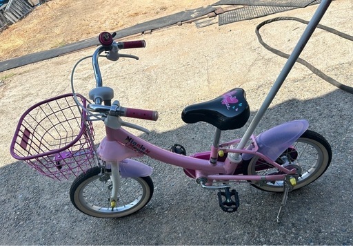 ♡ミニーちゃん♡ハンドルバー&補助輪付き子供用自転車　14インチ ♡ミニーちゃん♡ハンドルバー&補助輪付き子供用自転車 14インチ
