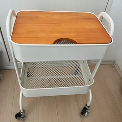 【8/9まで募集
】ワゴンケース2段 蓋付きの画像