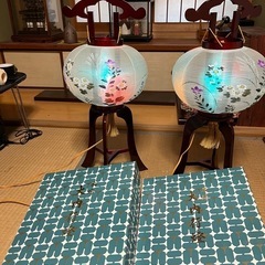 お盆　提灯　三台　美品の画像