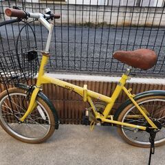 イエロー折りたたみ自転車 前カゴ付き良品車両　町田市 楽天市場】折り畳み自転車 カゴ（カラーイエロー）の通販