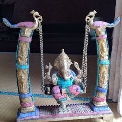 インド製　置物　ガネーシャ　真鍮　豊穣の神様