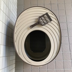 アイリスオーヤマ(IRIS OHYAMA) システムトイレ用 上から猫トイレ システムタイプ (飛び散らない) ブラウンの画像