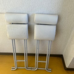 【値下げ】ニトリ折りたたみ椅子2脚セット　ホワイトの画像