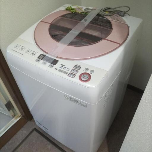 【山田】SHARP 全自動電気洗濯機　家庭用8kg　ES-GV80R SHARP 8kg 洗濯機 ES-GV80R 本体 (よかよか) 我孫子の生活家電