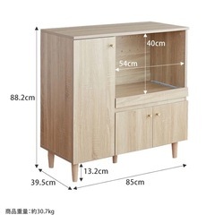 【美品】脚付きレンジ台 キッチン収納の画像
