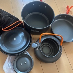 Overmont DS-300 アルミ クッカーセット 鍋 ・フライパン・ケトルの画像
