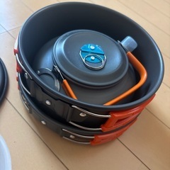 Overmont DS-300 アルミ クッカーセット 鍋 ・フライパン・ケトルの画像