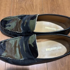 ローファー　　ブラック&カモフラの画像