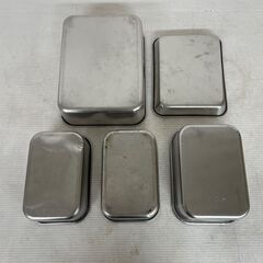 バット ステンレス製 18-8 5点 セット 深型組 厨房 厨房機器 店舗用品  調理器具 キッチン用品 業務用 まとめ まとめ売り A0128の画像