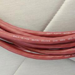 Cat7 S/FTP LANケーブル 23AWG 赤色10mの画像