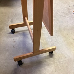 木製スタンドミラー キャスター付き　高さ約156cm 幅約48cm 奥行40cm 鏡 姿見 ミラー 全身鏡 スタンドミラーの画像