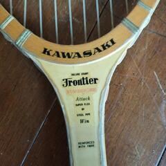 昭和レトロ　Frontier KAWASAKI 軟式テニスラケットの画像