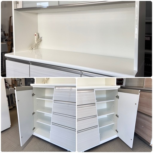 お得，お買い得 ニトリ 食器棚 ポスティア 140cm幅 美品