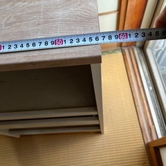 レンジ台　キッチン収納　ホワイト木目ありの画像