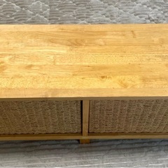 ラタン/引き出し収納/アンティークの画像