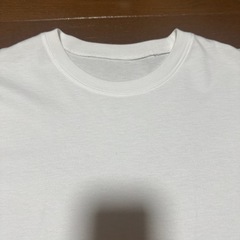GU メンズ　コットンカラークルーネック　Tシャツ　ホワイト　半袖 綿100%の画像