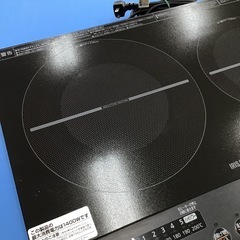 アイリスオーヤマ 2口IHコンロ IHK-W13-B 2021年製の画像