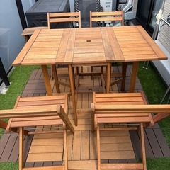 ガーデンテーブル　5点セットの画像