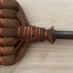 皮巻き棕櫚 長柄箒 棕櫚箒 7玉 ほうきの画像