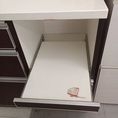 ★リユースのサカイ千葉中央店★期間限定割引有 NITORI 食器棚 ブラウン H199.5×D51×W80 クリーニング済み TC4067の画像