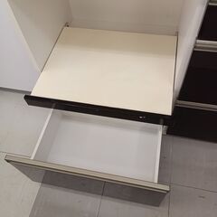 ★リユースのサカイ千葉中央店★期間限定割引有  レンジボード ホワイト/ブラック H198×D49×W120 クリーニング済み TC4069の画像