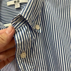 【募集中】UNIQLO ストライプシャツ　Lサイズの画像