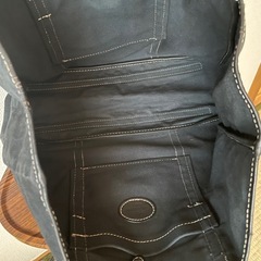 Whitehouse Cox ブライドルレザー キャンバス トートバッグ 黒の画像