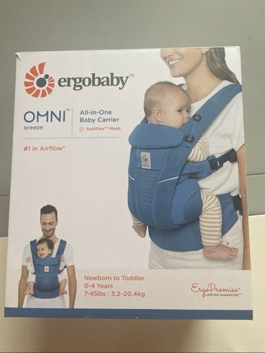 【試着のみ】エルゴベビー オムニブリーズ　サファイアブルー ポーチ&説明書付き Amazon.co.jp: Ergobaby エルゴベビー 抱っこひも OMNI Breeze