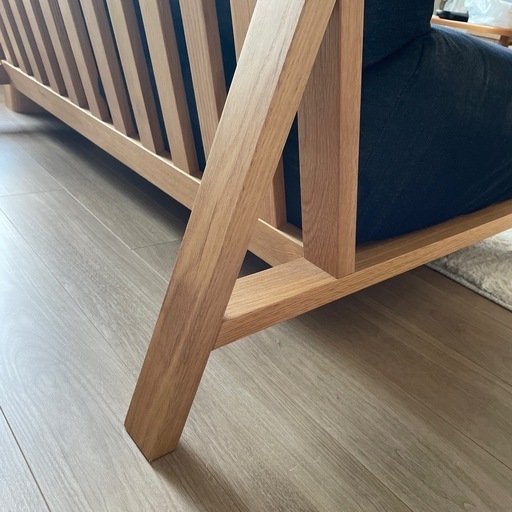 無印良品　希少ネイビーブルー ソファー MUJI (無印良品)（ソファ/ソファベッド ・ ブルー・ネイビー