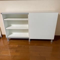 IKEA イケア カウターキッチン下収納棚 ホワイト 横約120×縦約75×幅20.5 Iの画像