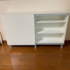 IKEA イケア カウターキッチン下収納棚 ホワイト 横約120×縦約75×幅20.5 Iの画像