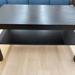 ★ジモティ割引あり★【リユースのサカイ野々市店】T▲ローテーブル 黒  90(幅)×55(奥行き)×45.5(高さ) ※クリーニング済みの画像