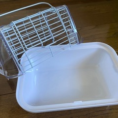 【美品】小動物用キャリーケース/白の画像