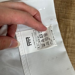 ニトリ　レースカーテン　レースNナチュレドッド幅約100〜140cm、高さ約177cmの画像