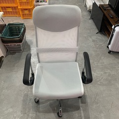 【ジモティー割】　オフィスチェア　ホワイト　（ID1163）