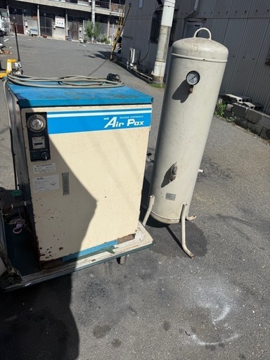 AirPax AP-3CK 三相200V エアーコンプレッサー東芝タンク付き、ST-801