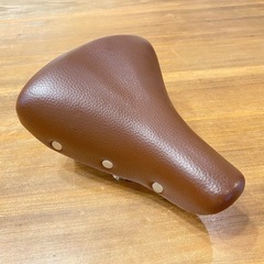 【中古品】自転車サドル レトロ調 ブラウンの画像