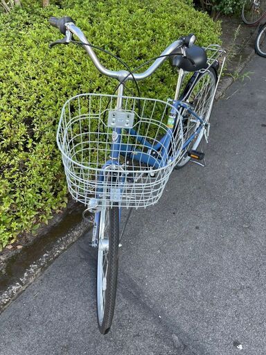 自転車No.361ブルーシティサイクルlapeure27インチ【リサイクル