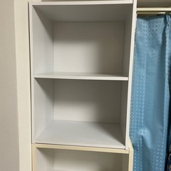 白の本棚　2セットの画像