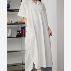 AZUL azul-m.com X ●● スキッパーシャツワンピースの画像