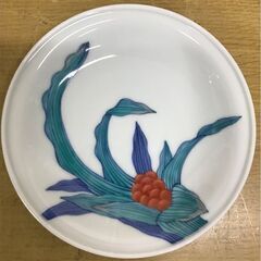 有田焼 人間国宝 十三代 今泉今右衛門 錦万年青絵飾皿 箱付 17cmの画像