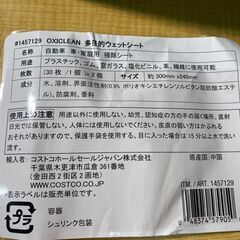 S608-1457129/オキシクリーン ウェット クリーナーシート 30枚入 2本パック ラージサイズのウェットワイプの画像